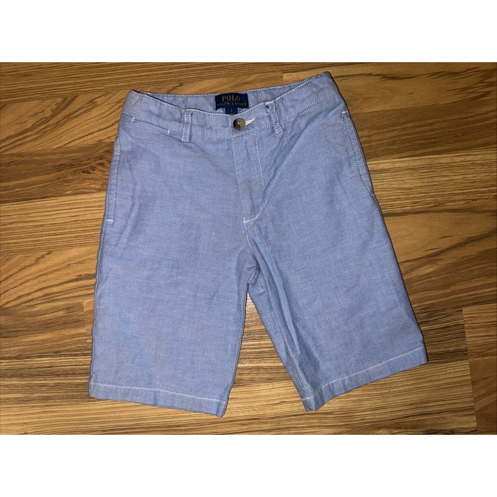 Kids Boys  Ralph Lauren Polo Oxford Shorts Size 7 Preppy